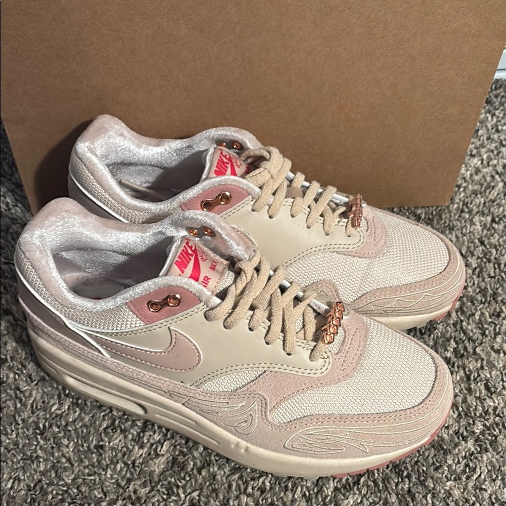 Nike Cream and Pink Sneakers for Everyday Comfort